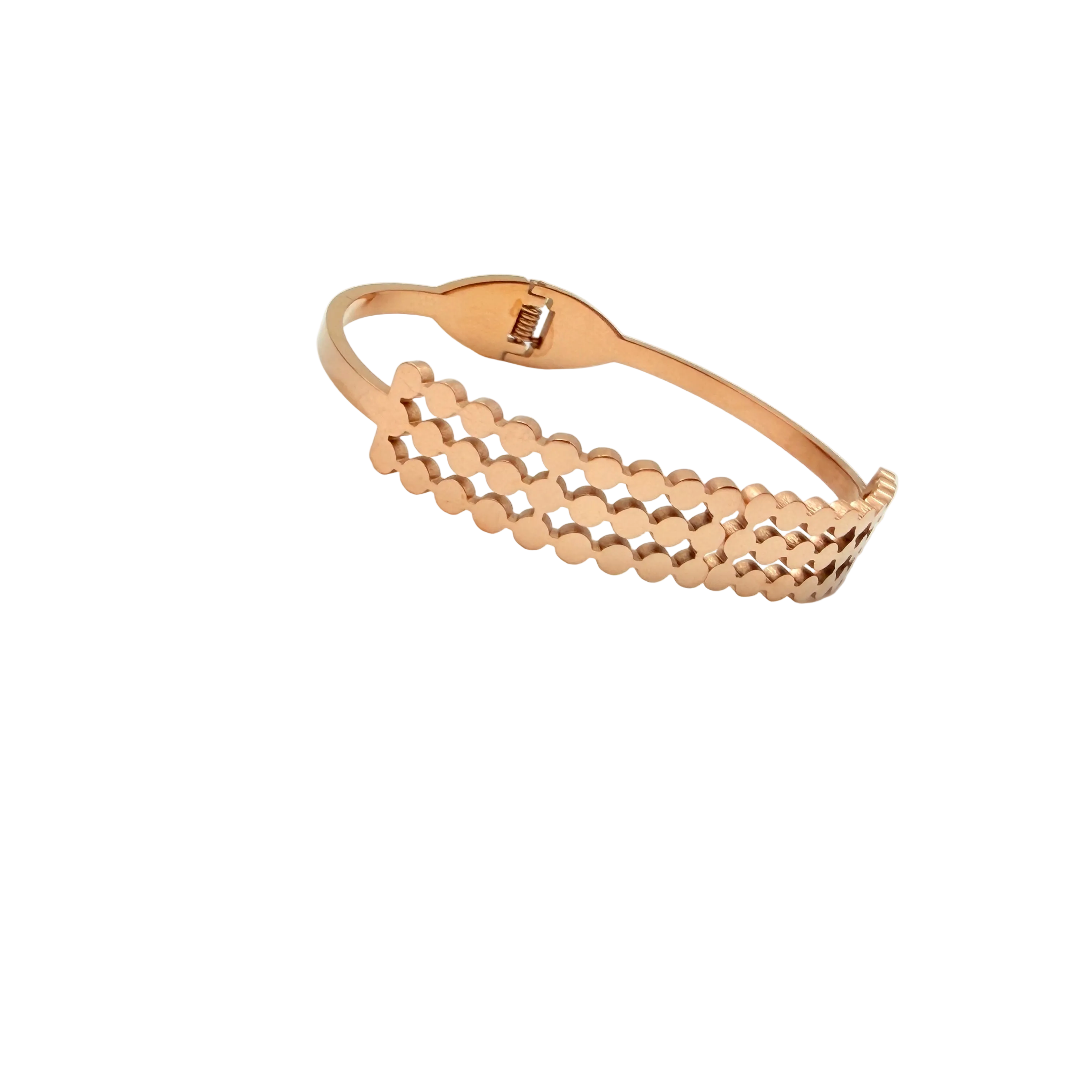 Rose Gold Honeycomb Mesh Bracelet