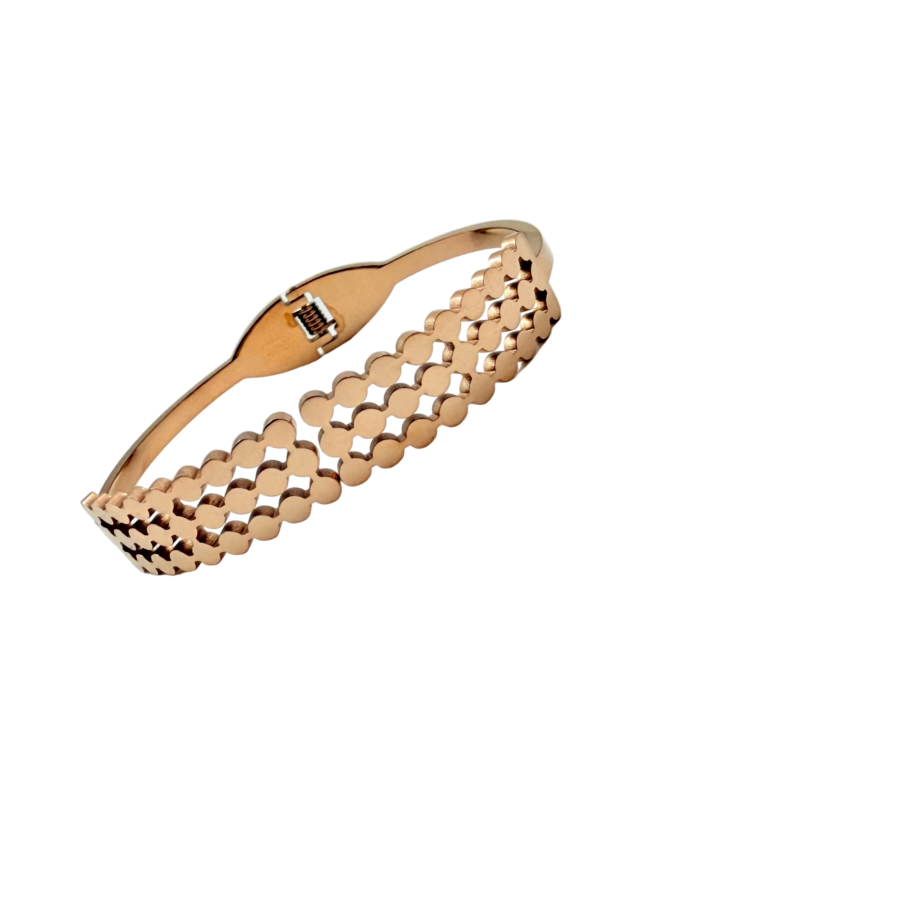 Rose Gold Honeycomb Mesh Bracelet