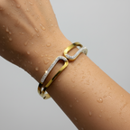 Golden Loop Crystal Bracelet