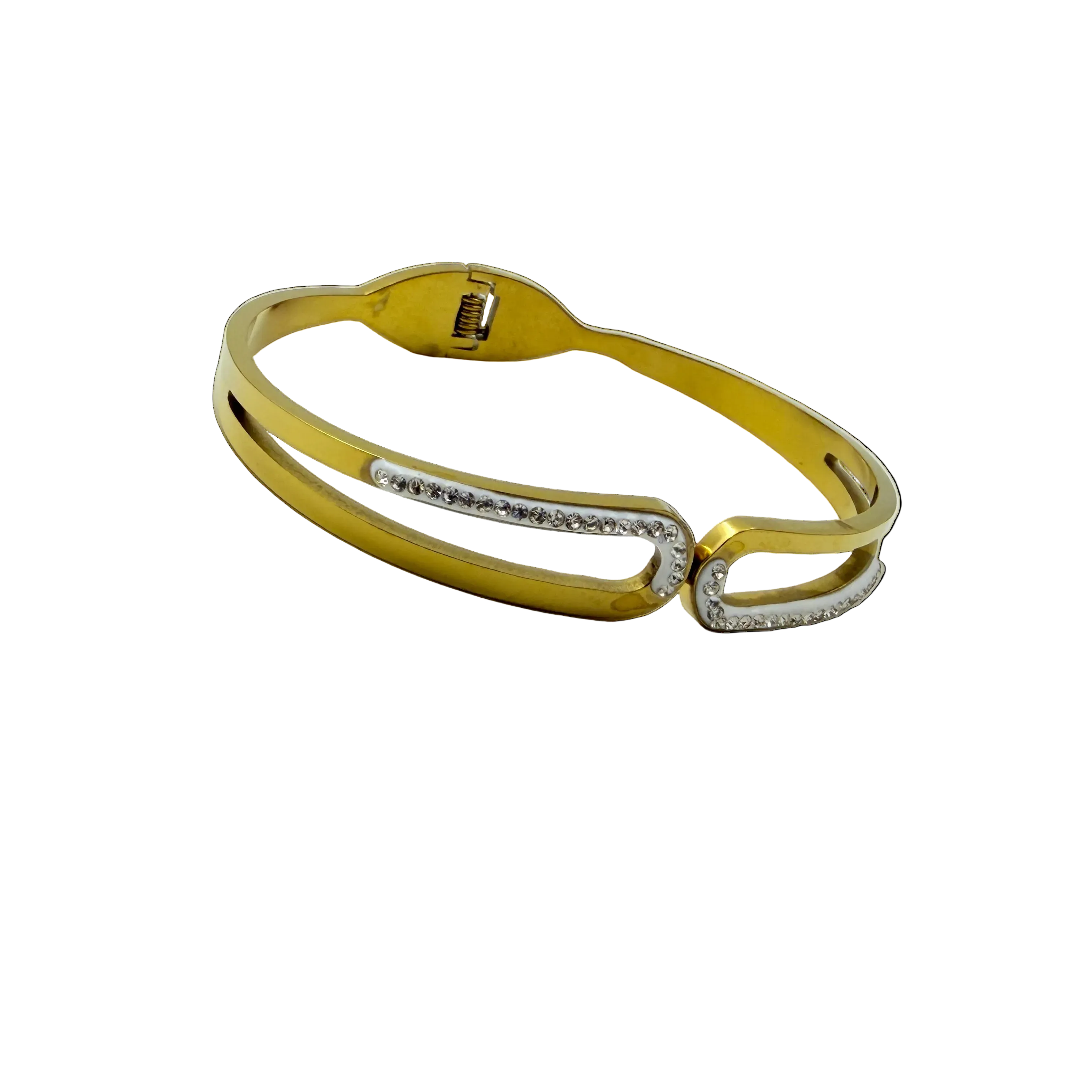 Golden Loop Crystal Bracelet