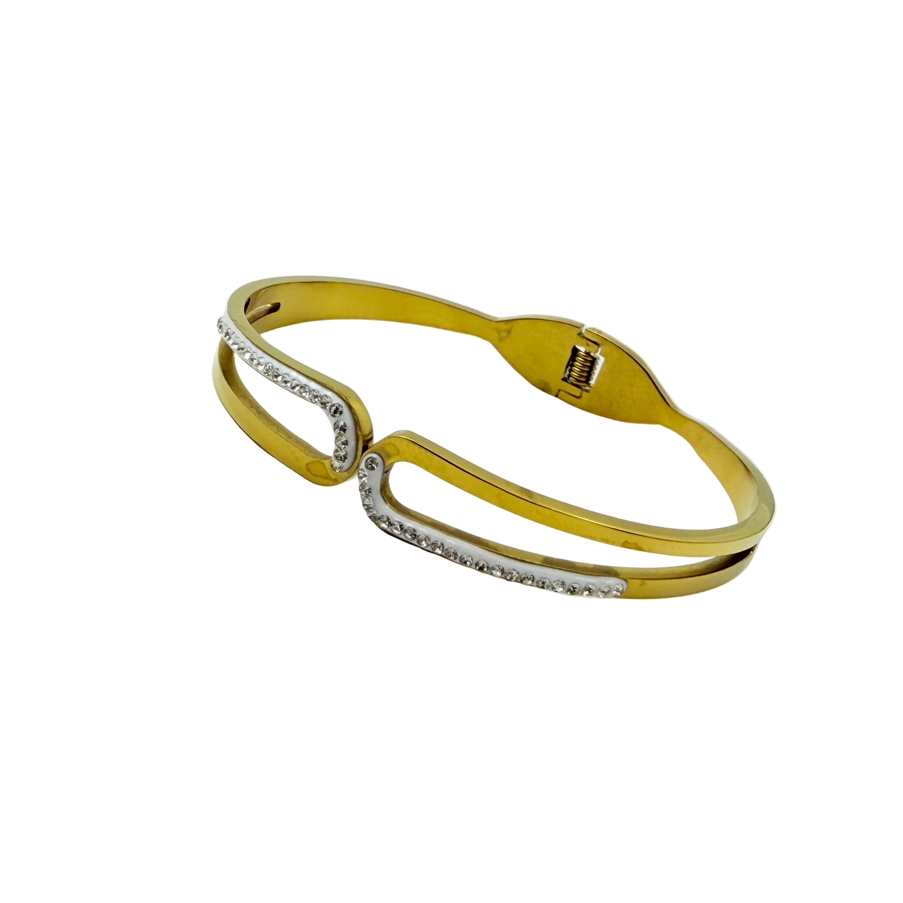 Golden Loop Crystal Bracelet
