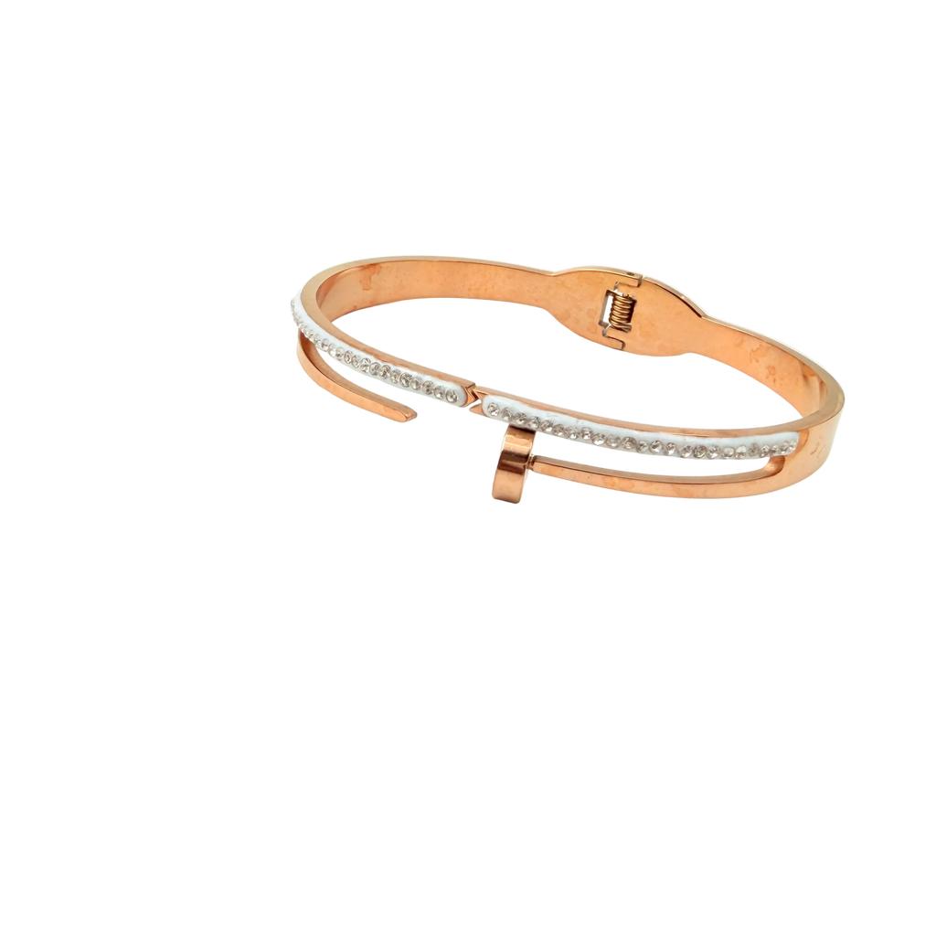 Rose Gold Nail Crystal Bracelet