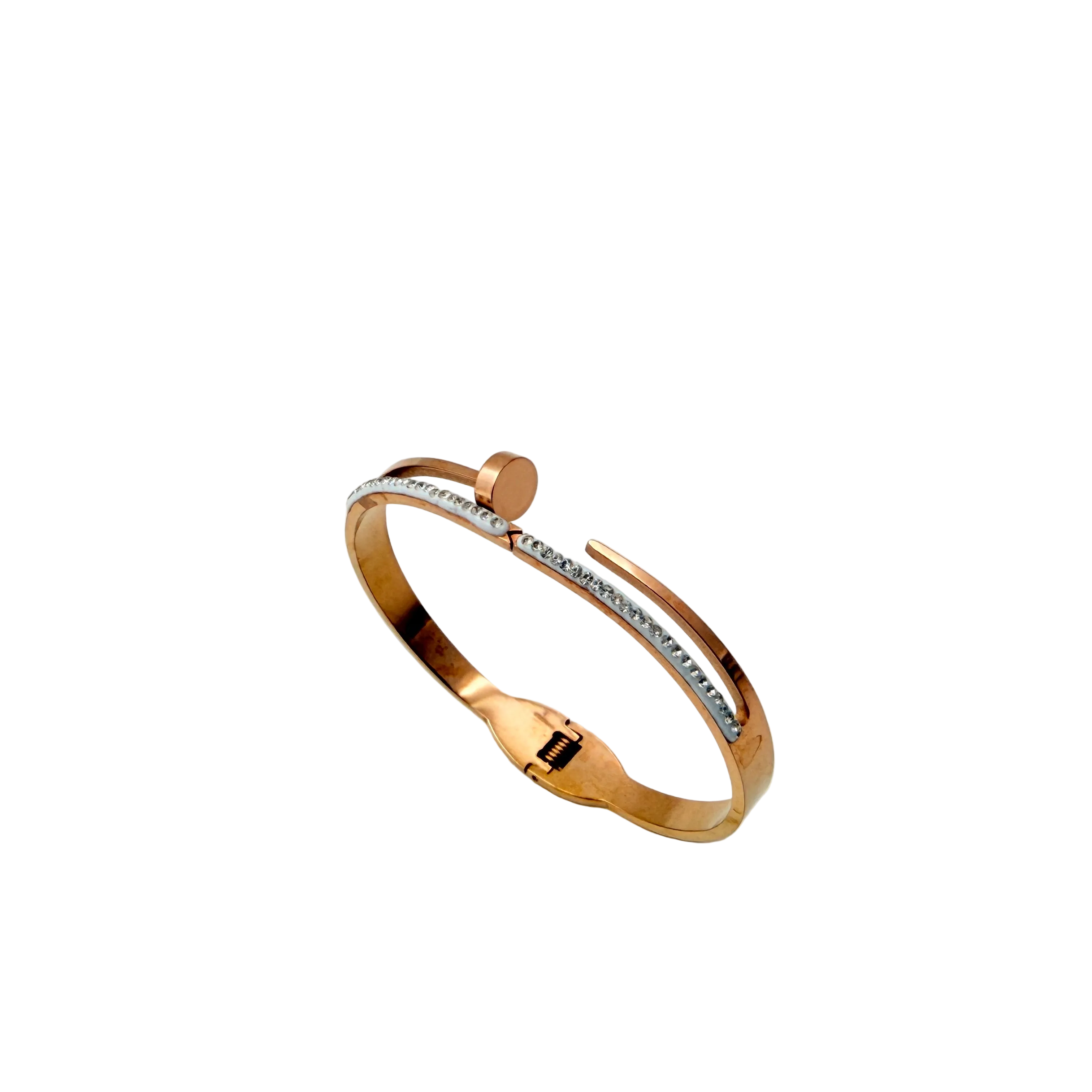 Rose Gold Nail Crystal Bracelet