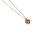 Rose Gold Crystal Heart Pendant Necklace