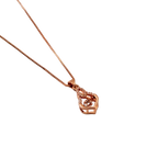 Rose Gold Infinity Heart Pendant Necklace