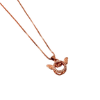 Rose Gold Angel Wing Halo Pendant Necklace