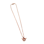 Rose Gold Angel Wing Halo Pendant Necklace
