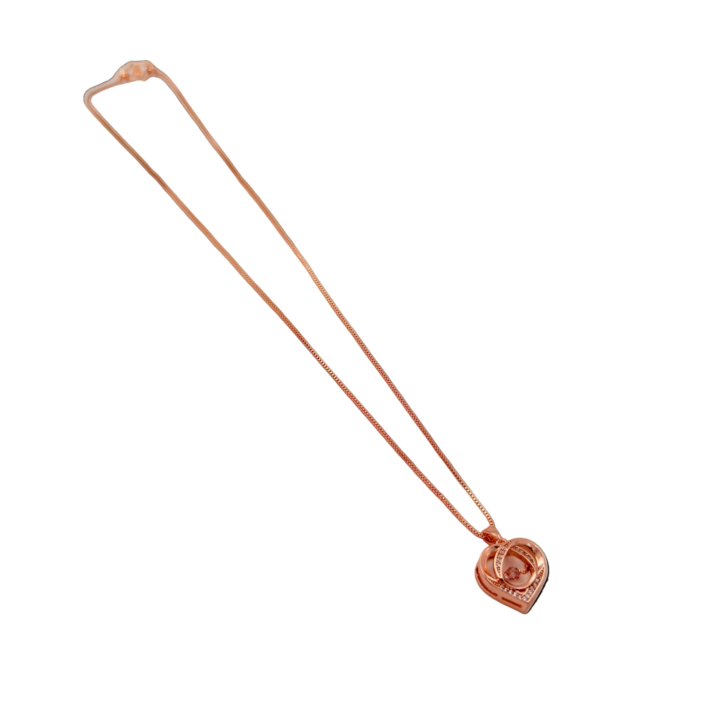 Rose Gold Eternal Heart Pendant Necklace