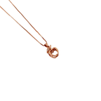 Rose Gold Apple Charm Pendant Necklace
