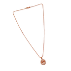 Rose Gold Clover Halo Pendant Necklace