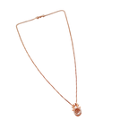 Rose Gold Deer Antler Halo Pendant Necklace