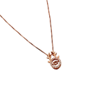 Rose Gold Deer Antler Halo Pendant Necklace