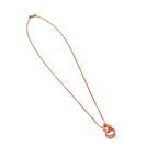 Rose Gold Lucky Horseshoe Pendant Necklace
