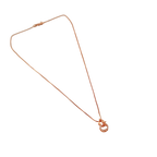 Rose Gold Lucky Horseshoe Pendant Necklace
