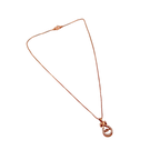 Rose Gold Crystal Bow Drop Pendant Necklace