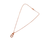 Rose Gold Crystal Bow Drop Pendant Necklace