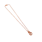 Rose Gold Crystal Bow Drop Pendant Necklace