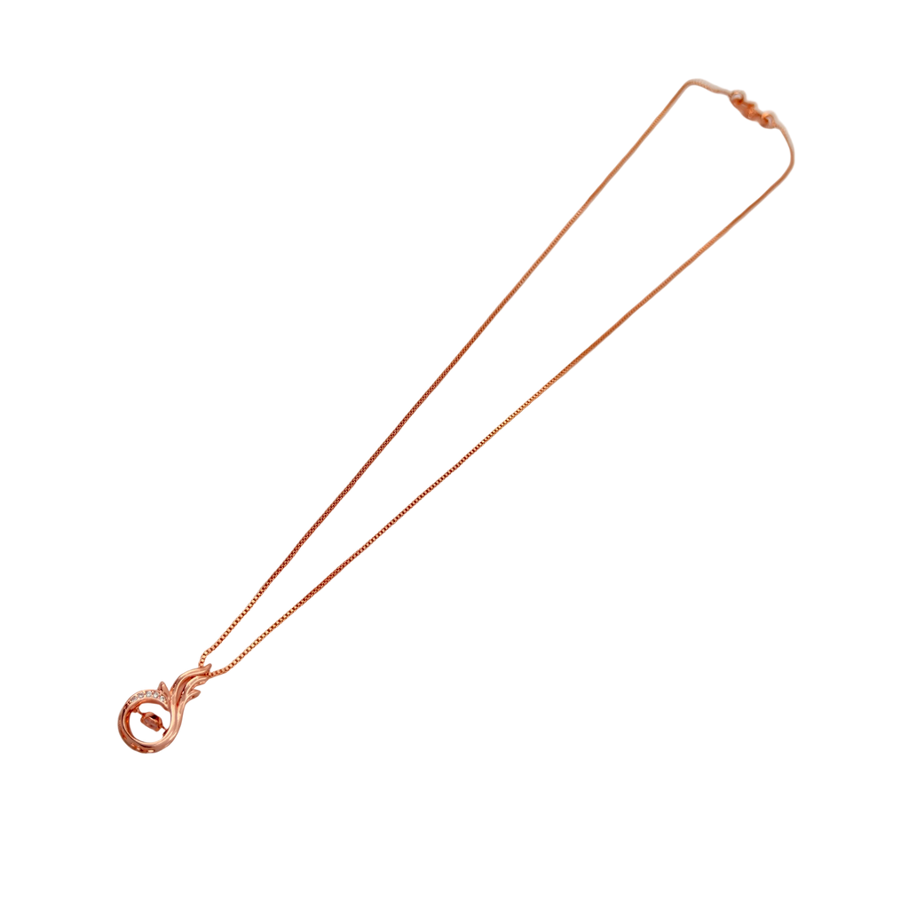 Rose Gold Swan Crystal Pendant Necklace