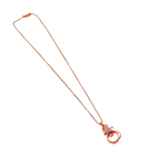 Rose Gold Crystal Cat Pendant Necklace