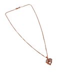 Rose Gold Floral Crystal Pendant Necklace