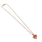 Rose Gold Floral Crystal Pendant Necklace