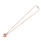 Rose Gold Floral Crystal Pendant Necklace