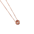Rose Gold Geometric Crystal Pendant Necklace