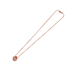 Rose Gold Geometric Crystal Pendant Necklace