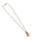 Rose Gold Ribbon Crystal Pendant Necklace