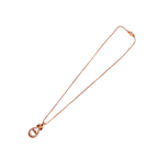 Rose Gold Ribbon Crystal Pendant Necklace