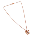 Rose Gold Butterfly Crystal Pendant Necklace