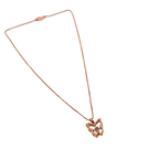 Rose Gold Butterfly Crystal Pendant Necklace