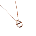 Rose Gold Teardrop Crystal Pendant Necklace