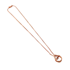 Rose Gold Teardrop Crystal Pendant Necklace