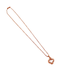 Rose Gold Floral Clover Crystal Pendant Necklace