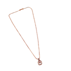 Rose Gold Luxe Lock Crystal Pendant Necklace