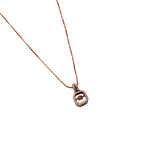 Rose Gold Luxe Lock Crystal Pendant Necklace
