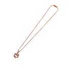Rose Gold Geometric Star Crystal Pendant Necklace