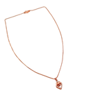 Rose Gold Crystal Heart Pendant Necklace