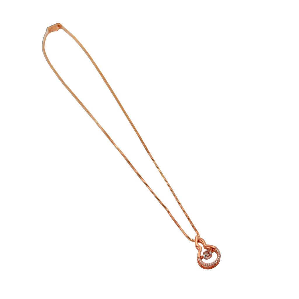 Rose Gold Swan Krystal Pendant Necklace