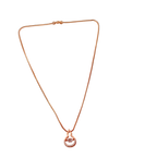 Rose Gold Swan Krystal Pendant Necklace