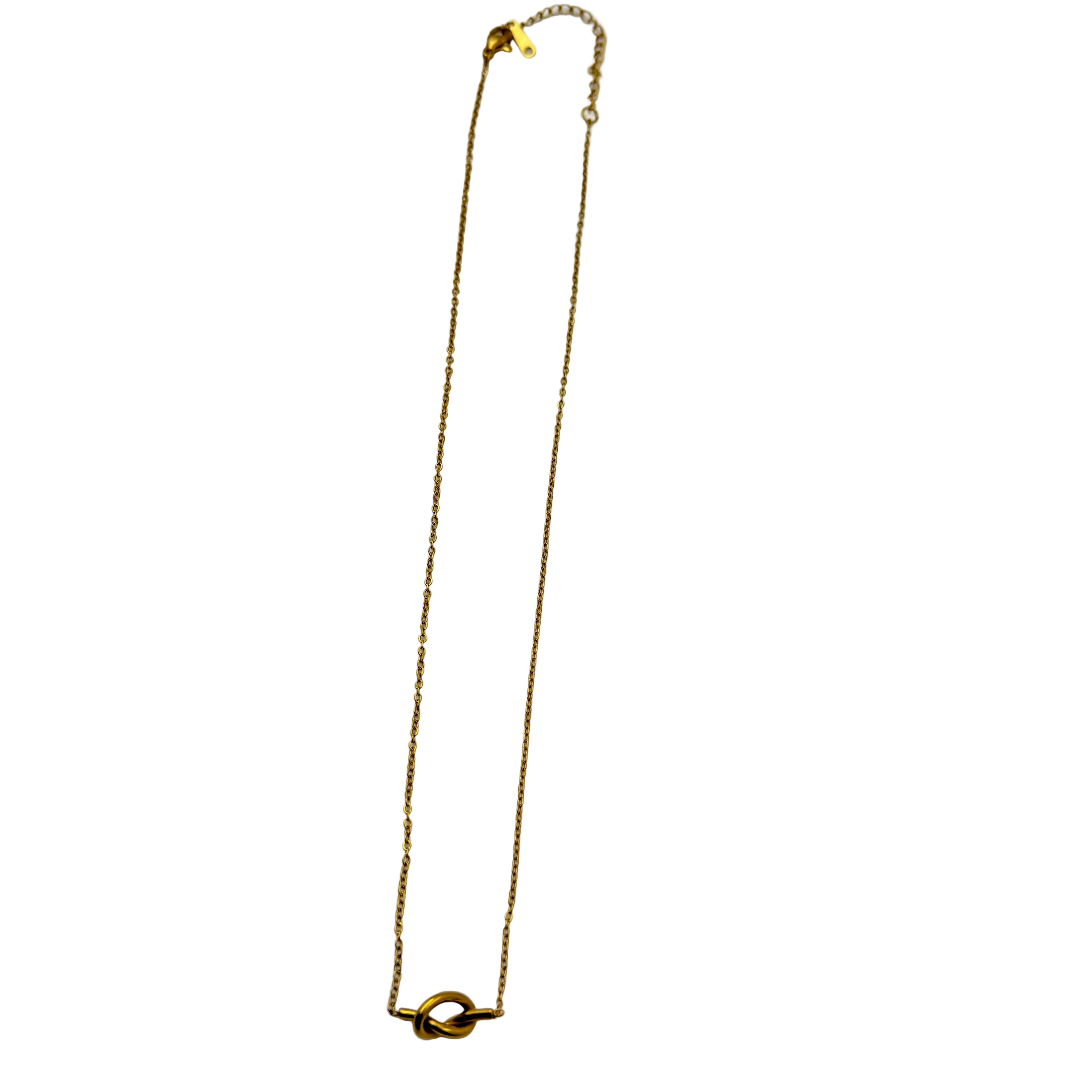 Minimal Gold Knot Necklace