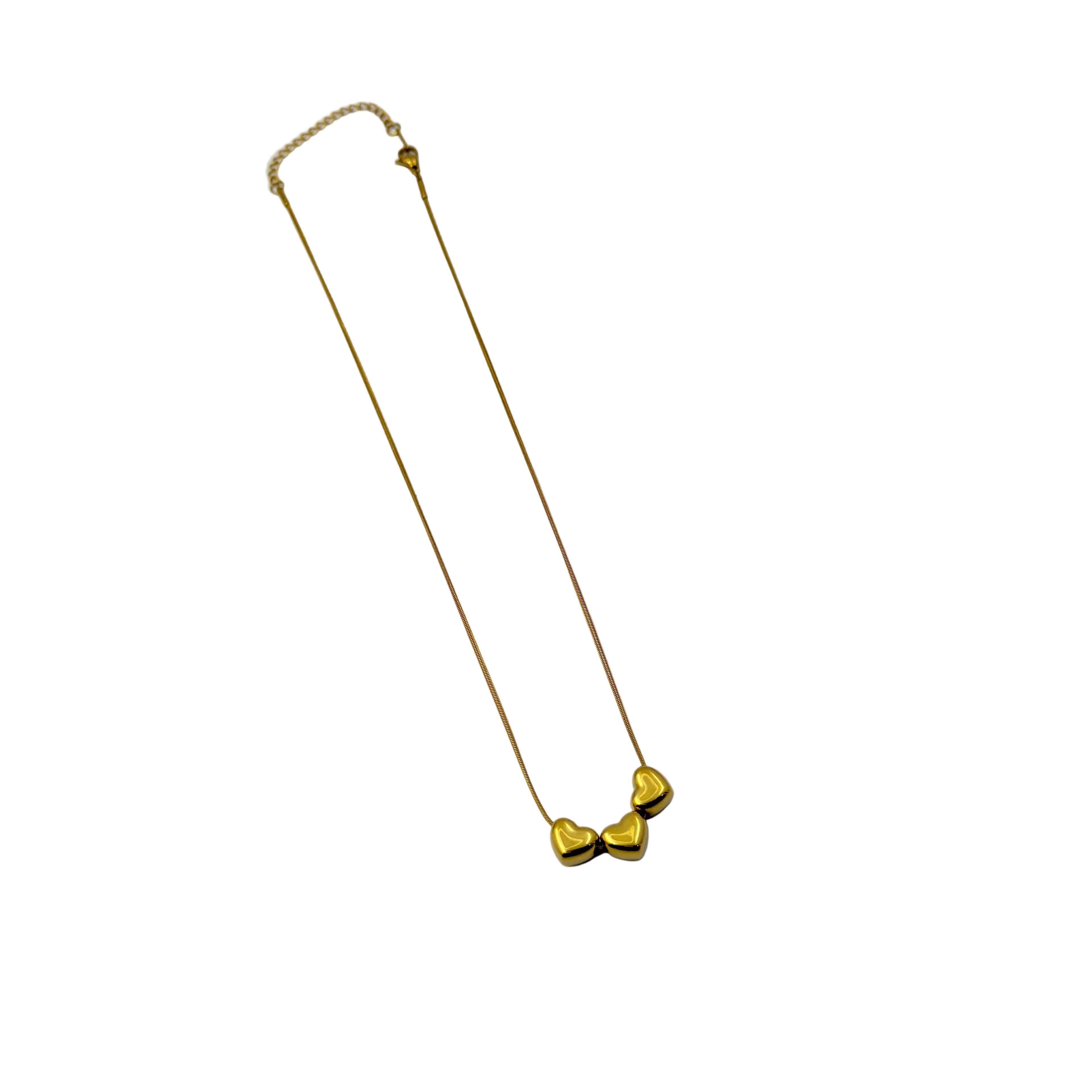 Triple Heart Gold Necklace
