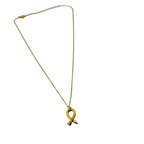 Minimal Gold Ribbon Loop Necklace