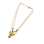 Layered Gold Heart Beaded Necklace