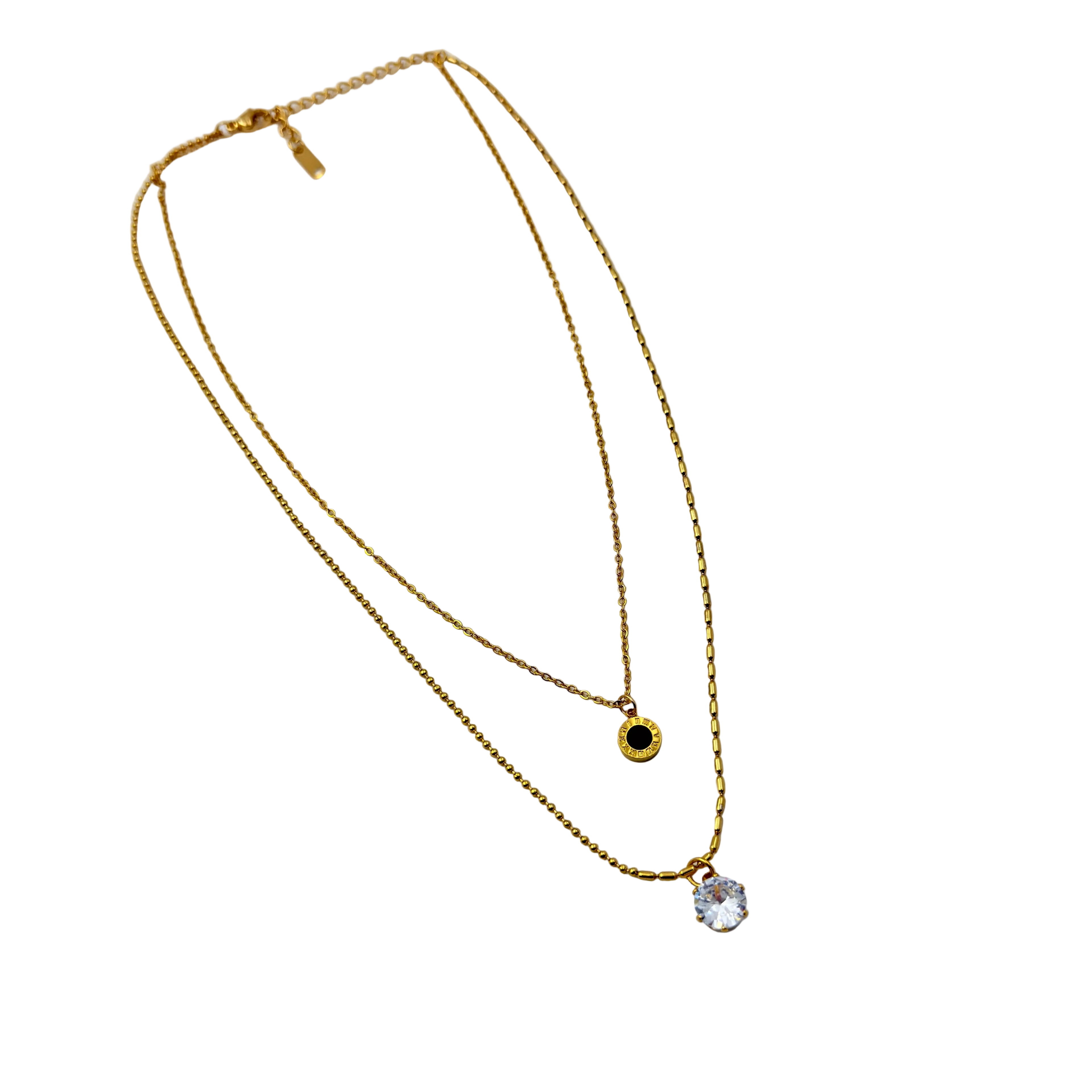Luxury Layered Crystal Pendant Necklace