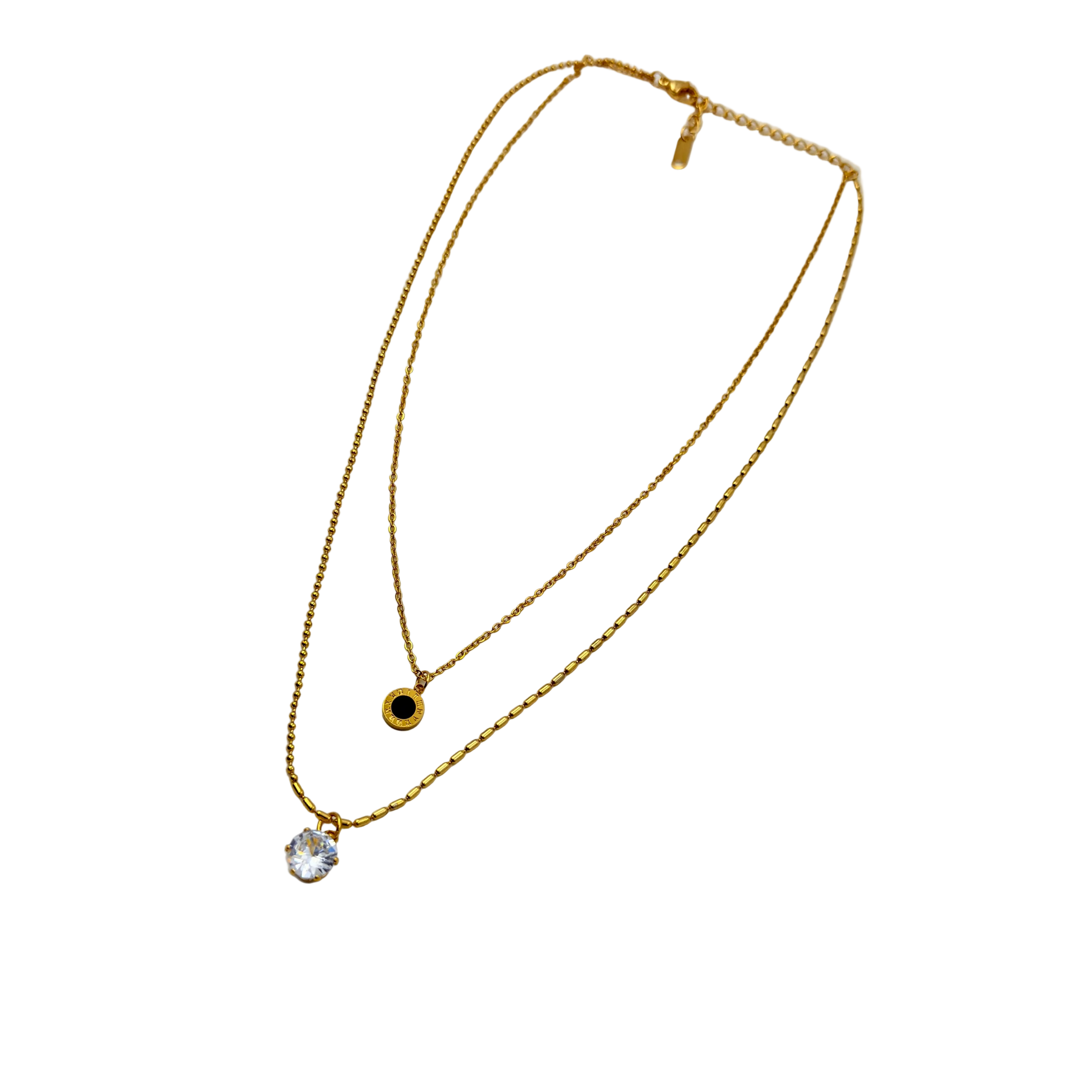 Luxury Layered Crystal Pendant Necklace