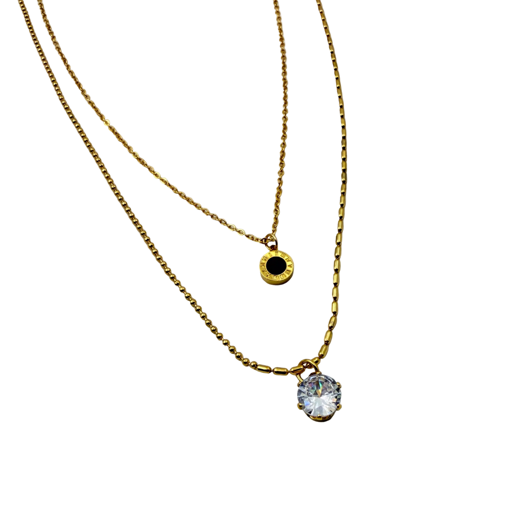 Luxury Layered Crystal Pendant Necklace