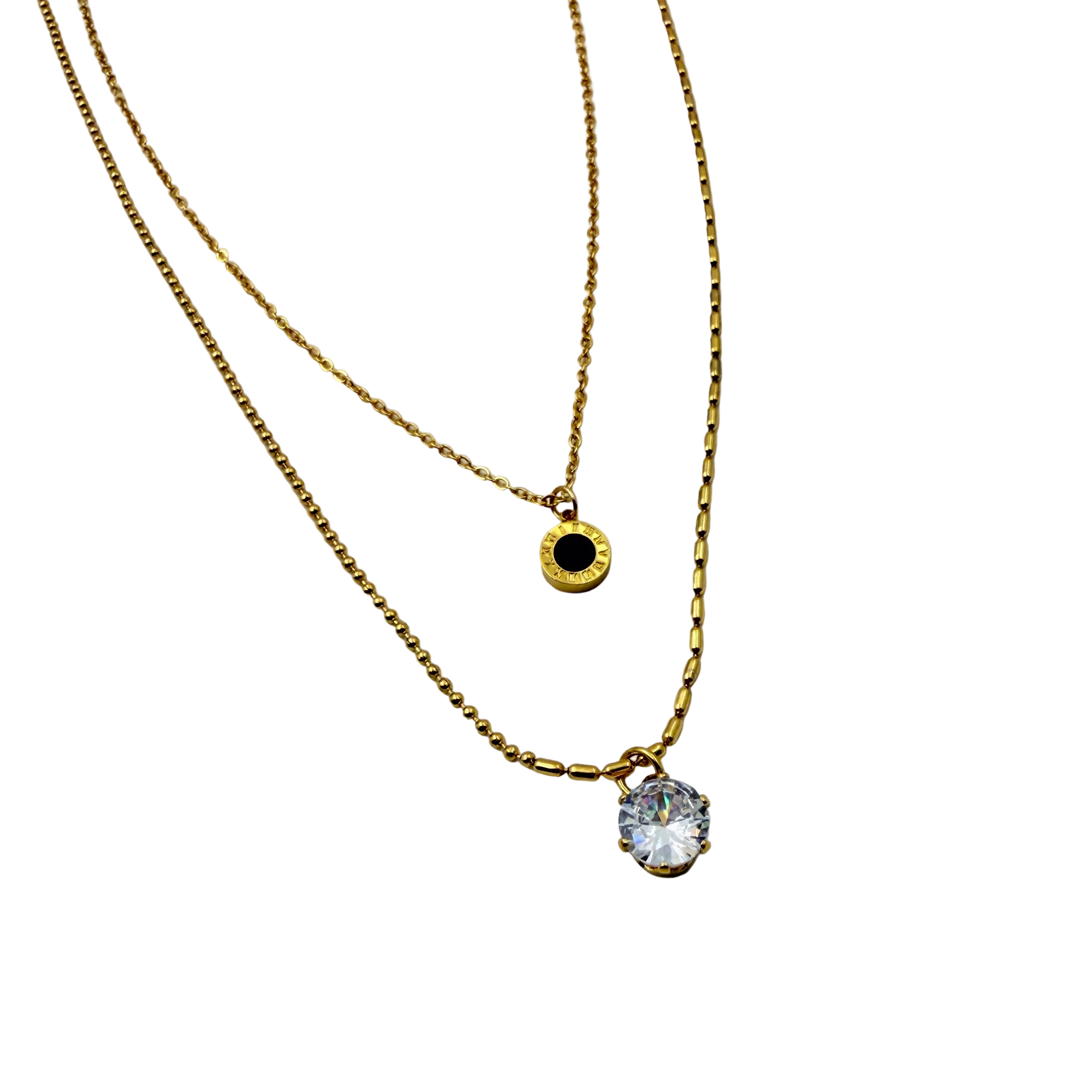 Luxury Layered Crystal Pendant Necklace