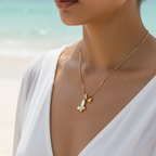 Butterfly Charm Gold Necklace